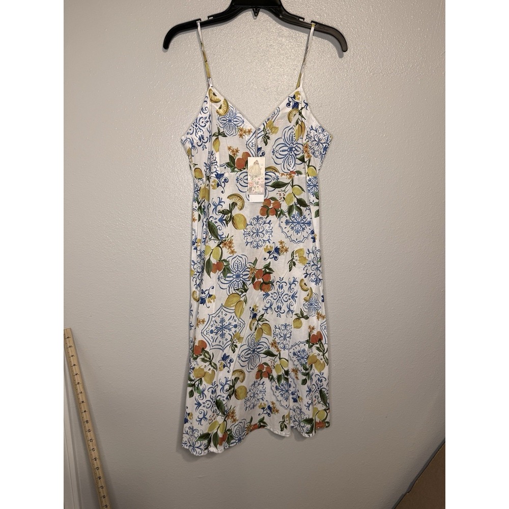 Johnny Was Citrus In Sorrento Sleep Dress Cotton Sleep Gown Women's Small $128